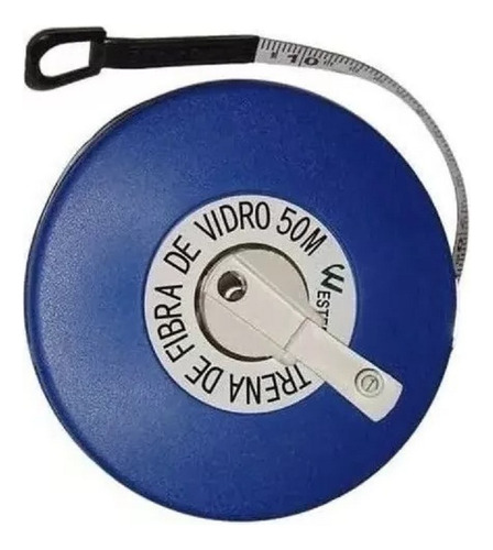 Trena De 50 Metros Fita De Fibra De Vidro Fechada 50m X 13mm