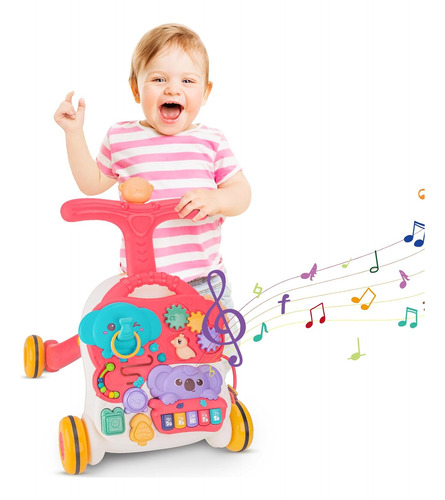 Alkinoos Andador De Empuje Para Bebé Con Mesa De Juego Music