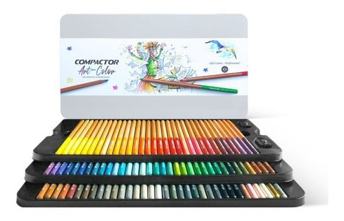 Imagem 1 de 4 de Lápis De Cor Profissional Com 100 Cores Compactor Art Color