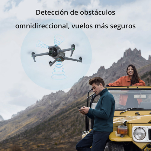 Imagen 3 de 6 de Drone DJI DJI Air 3 EB3WBC 2023 con dual cámara 48MP gris 2.4GHz 3 baterías