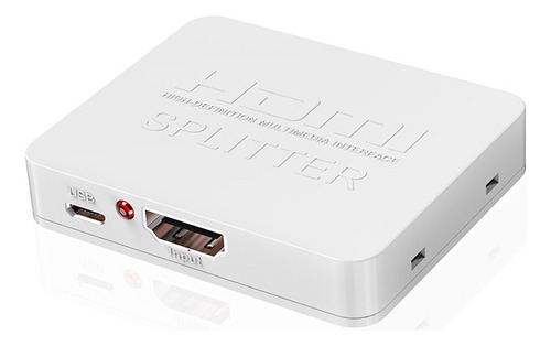 Amplificador Mini Hdmi 1x2 Blanco, Compatible Con 3d Y 4k X