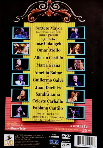 Tango Dvd Nuevo Colángelo Mollo Darthés Baltar Y Más