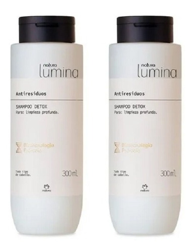 Shampoo Detox 300ml (pack X2) Antiresiduos Lumina Natura