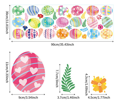 Adhesivos Decorativos De Pared De Pascua En Forma De X, Dise