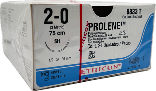 Sutura Popropileno 2-o (prolene) Ref: 8833 T Ethicon