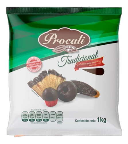 Cobertura Fina Panadería Sabor Chocolate Procali 20 Kg