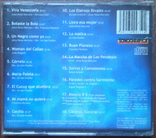 Cd Un Solo Pueblo - 18 Exitos - Serie Lo Maximo - Original (Usado)