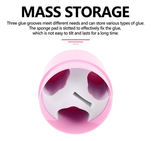 . Eyelash Glue Storage Tank Stand Jar Box 4