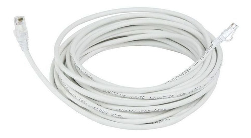 Cabo De Rede Giga Crimpado Lan Rj45 Furukawa Cat6 Branco 15m