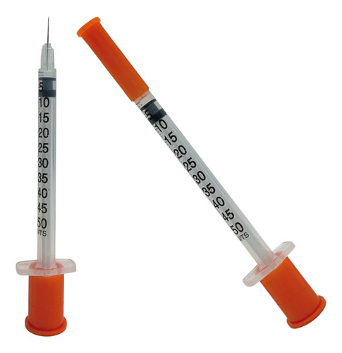 Kit 50 Seringa Para Insulina 0,5ml 8mm X 0,30mm 30g Uniqmed