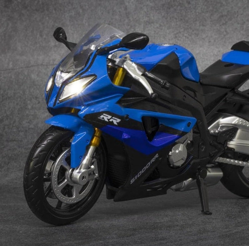 Moto De Colección Bmw S1000r Escala 1:12 Luz Y Sonido