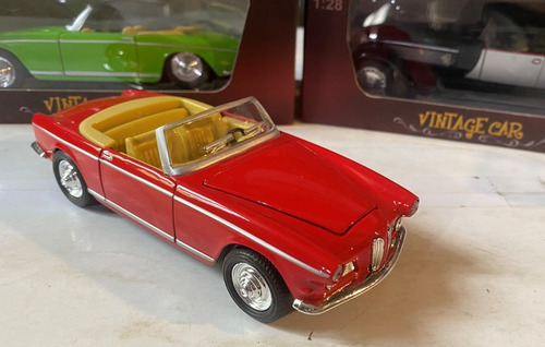 Vintage Car, Deportivo Rojo, 1/28 Metal Fricción
