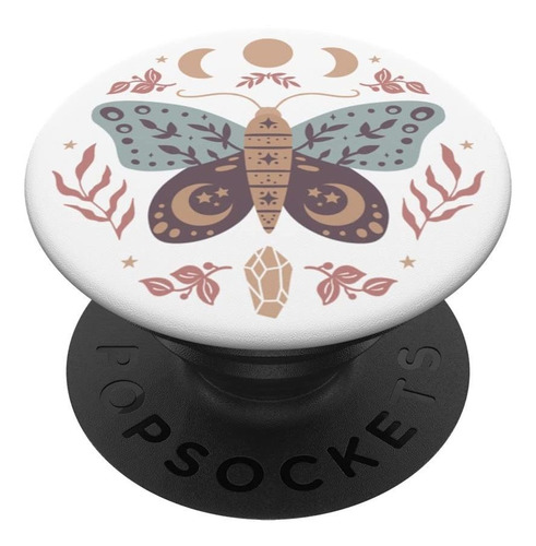 Celestial Boho Polilla Bruja Botanica Fase Luna Popsockets