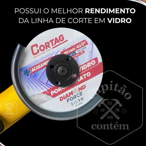 Disco Diamantado Porcelanato Vidro 110mm Cortag