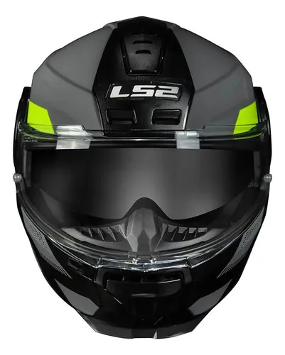 Casco articulado para moto Ls2 Ff902 Scope Max negro y amarillo