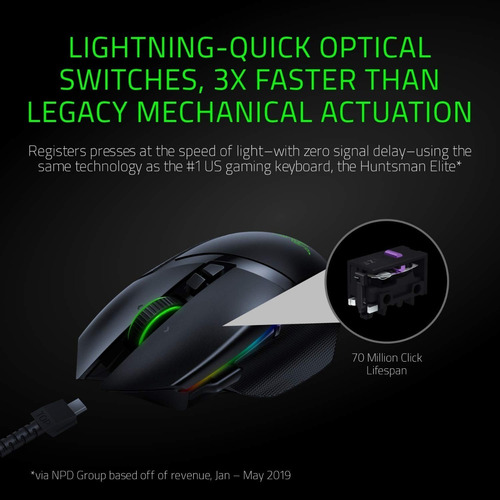 Imagen 2 de 9 de Mouse Inalambrico Gamer Razer Basilisk Ultimate 20kdpi Rgb