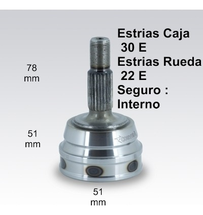 Homocinetica Lado Rueda Gol G1 (motor Audi) Nuevo