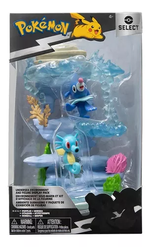 Figura Subaquatico Com Popplio Horsea, Pokemon - Sunny Brinquedos