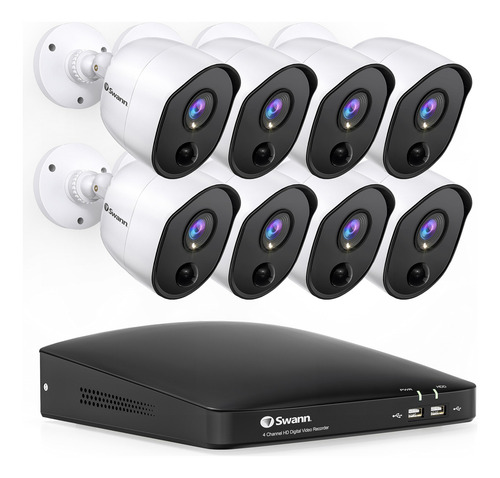 Sistema De Seguridad De 8 Cámaras 8 Canales 1080p Dvr