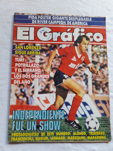 El Gráfico Nº 3501 Año 1986 Bochini - Alonso - San Lorenzo