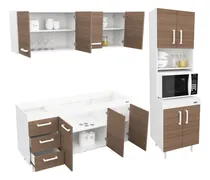 Comprar Set Cocina Bajo Mesada Y Alacena 1.60 Cm  +  Porta Microonda