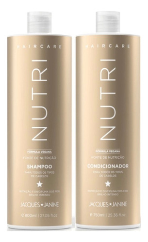 Shampoo + Condicionador Jacques Janine Hair Care Nutri 750ml