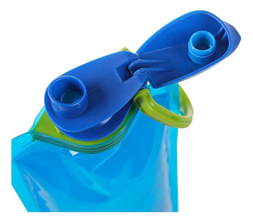 2pzas Botella De Agua Plegable 700ml Bolsa Para Agua Viaje