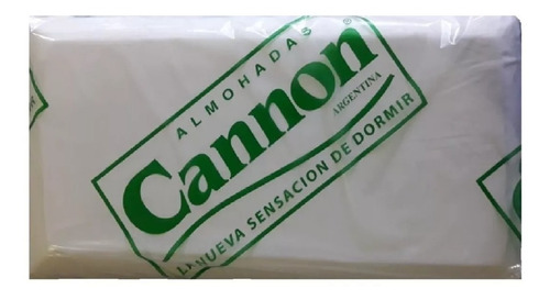 Almohada Cannon Placa Doble 70cm X 35cm Color Blanco