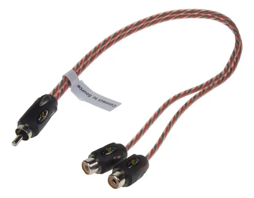 Cable De Audio Adaptador En Y Rca Stinger Si42yf 1 Macho 2 Hembras Serie 4000 2 Canales Cobre Premium