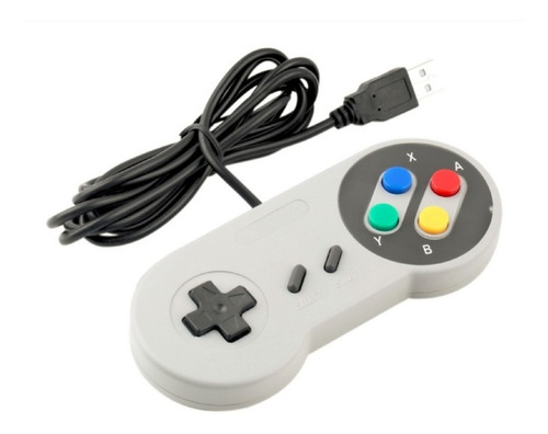 Control Joystick Usb Tipo Consola Retro 16-bits 8 Botones