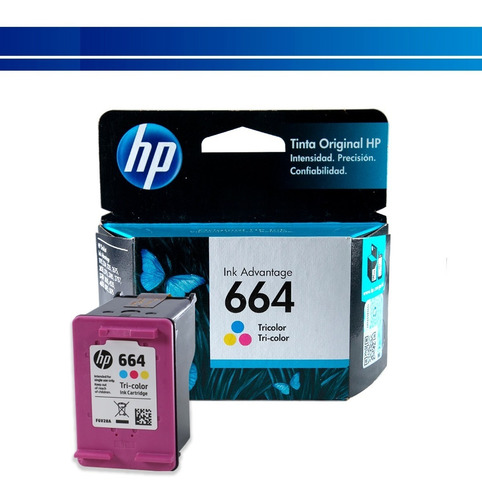 Cartucho Hp 664 Tinta Original Tricolor F6v29al Deskjet