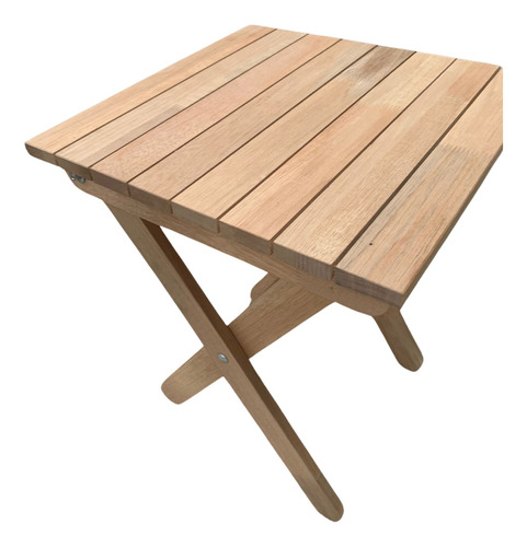 Mesa Plegable De Madera Cumala Con Acabados Naturales