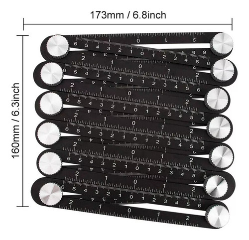 Régua Dobrável Universal Multifuncional De 12 Dobras