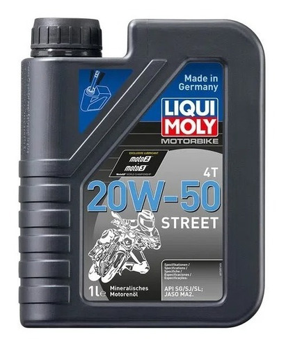 Aceite Para Motor Liqui Moly Motorbike 4t 20w50 Street X 1l