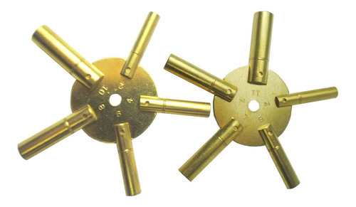 2 Piezas 5-en-1 Odd / Incluso Número Latón Reloj Winding Cla