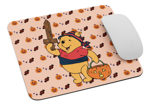 Mouse Pad Svart Diseño Winnie Pooh Pirata Halloween