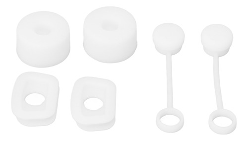 Juego De 6 Tapones De Silicona Para Pajita Reutilizables Y