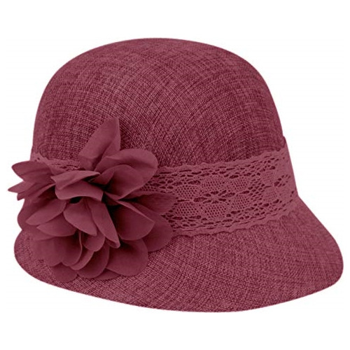 Gorros Sombreros Y Boinas Con Lazo Y Flor Para Mujer Rosado