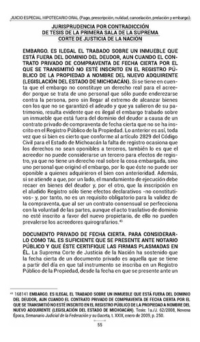 Juicio Especial Hipotecario Oral (pago, Prescripción, Nulidad, Cancelación, Prelación Y Embargo)