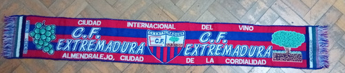 Bufanda Fútbol C F Extremadura Azul Y Rojo Liso Adulto (Usado)