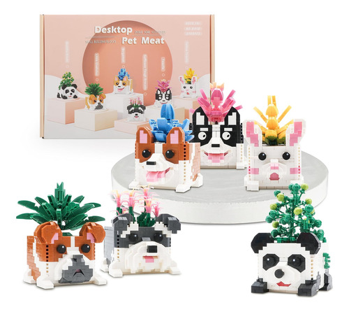Kurimiaro Juego De Bloques De Construcción De Flores Suculen
