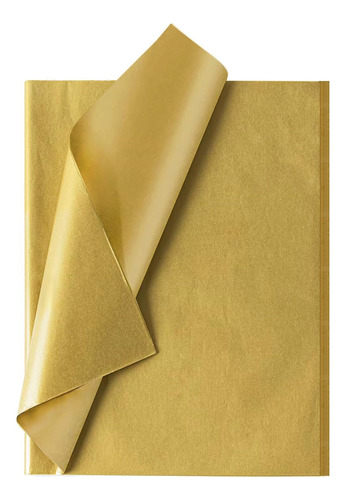 Papel Seda Dorado Oro 50 Hojas 50x70 Regalos Cajas Fantasia