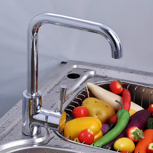 Torneira Gourmet Monocomando Cozinha Quente Frio Bancada Inox Cromada FC-36C