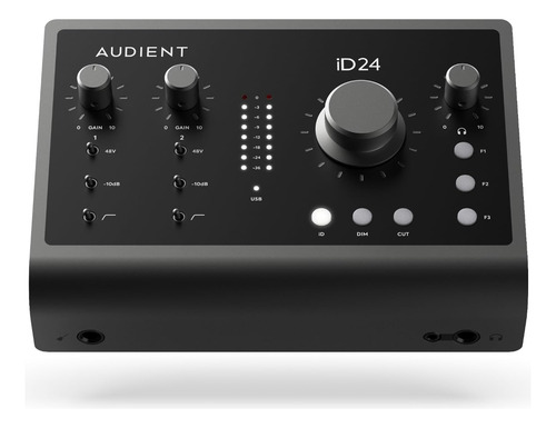 Interface De Áudio Audient Id24 Usb-c Com 2 Pré-amplificador