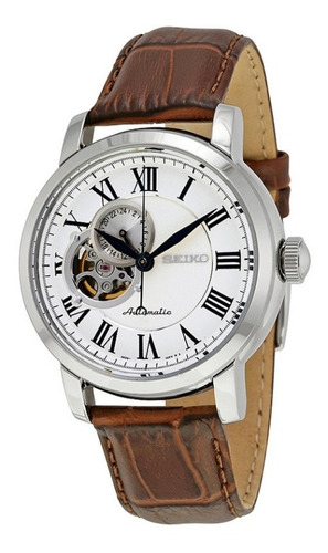 Reloj Seiko Automático Con Malla De Cuero Hombre Ssa231