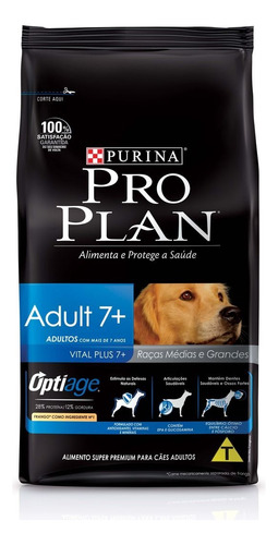 Ração Purina Pro Plan Adult Dog 7+ Complete 15kg