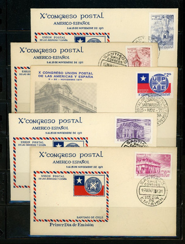 Sellos De Chile. Xº Congreso Unión Postal Américas Y España.