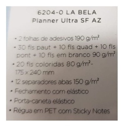 Imagem 5 de 6 de Agenda Planner Organizador Azul La Bela - A5