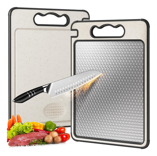 Tablas Para Picar De Doble Cara En Inox304 Y Tpr 36*25cm Tabla De Cortar