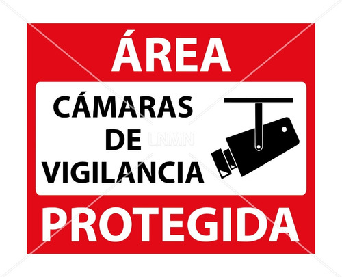 Cartel Cámaras De Vigilancia Área Protegida | 20x16cms 